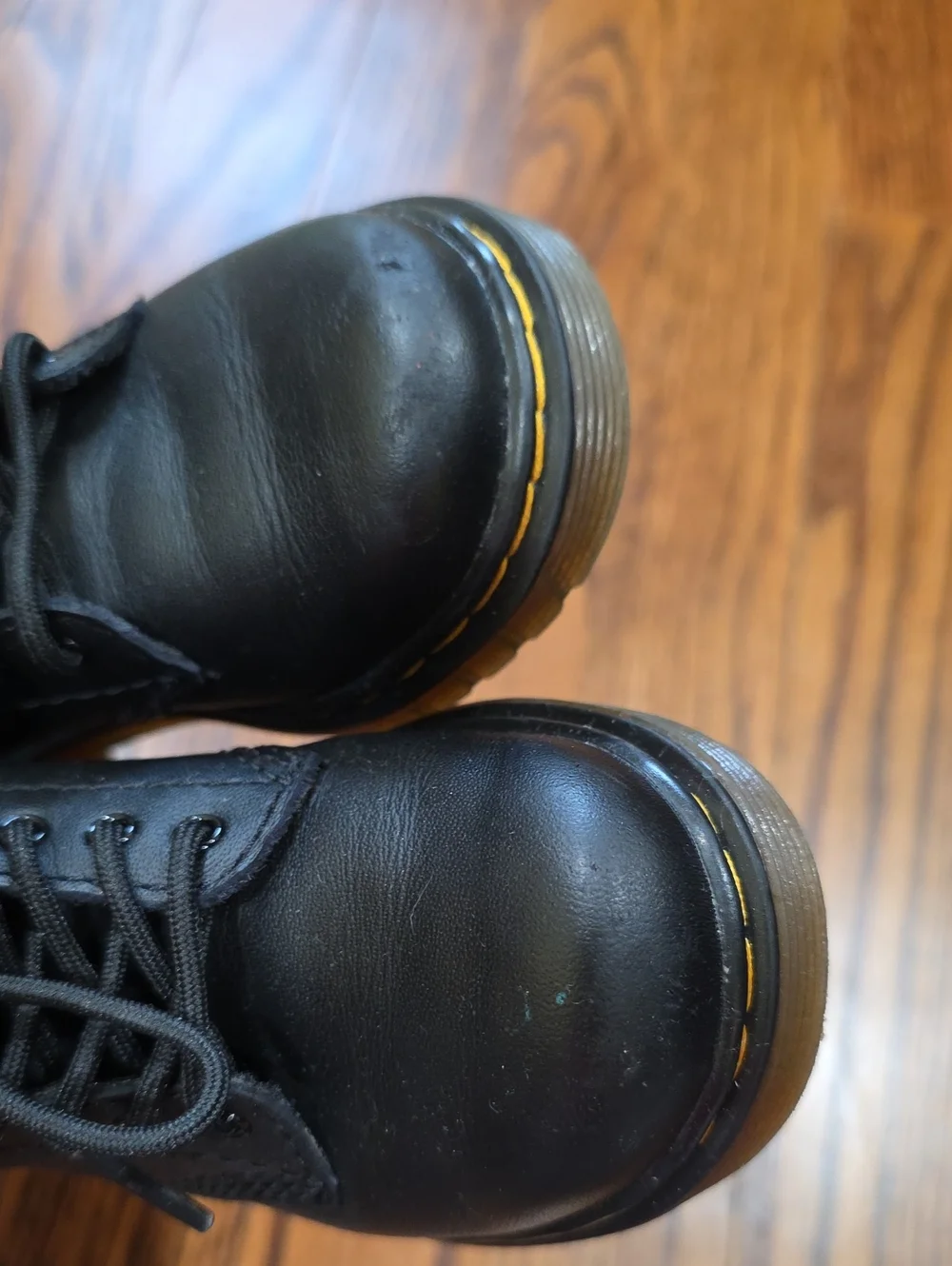 2 Pairs Size 8 Little Kid Dr. Martens Brown and Black Lace-Up Boots